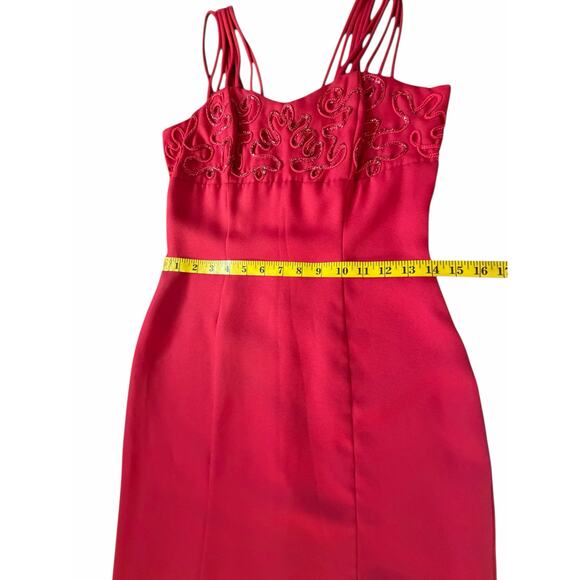 Celavie Collection Red Gown with Sequin Embellishment - Picture 6 of 16